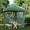 Image de vidaXL Tente de réception pliable escamotable 2 parois latérales vert