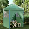 Image de vidaXL Tente de réception pliable escamotable 4 parois latérales vert