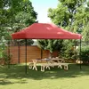 Image de vidaXL Tente de réception pliable escamotable bordeaux 410x279x315 cm