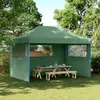 Image de vidaXL Tente de réception pliable escamotable 3 parois latérales vert