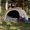 Image de vidaXL Tente de camping 3 personnes gris et orange libération rapide