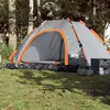 Image de vidaXL Tente de camping 5 personnes gris et orange libération rapide