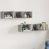 Image de vidaXL Armoires murales 2pcs sonoma gris 75x18x16,5 cm bois ingénierie