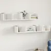 Image de vidaXL Armoires murales 2 pcs blanc 99x18x16,5 cm bois d'ingénierie