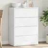 Image de vidaXL Buffet blanc 60x31x84 cm bois d'ingénierie