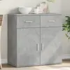 Image de vidaXL Buffet gris béton 79x38x80 cm bois d'ingénierie