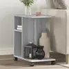 Image de vidaXL Table d'appoint avec roues sonoma gris bois d'ingénierie