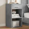 Image de vidaXL Tables de chevet 2 pcs gris béton 35x34x65 cm bois ingénierie