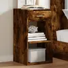 Image de vidaXL Table de chevet Chêne fumé 35x34x65 cm Bois d'ingénierie