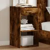 Image de vidaXL Tables de chevet 2 pcs chêne fumé 35x34x65 cm bois ingénierie