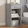 Image de vidaXL Table de chevet sonoma gris 35x34x65 cm bois d'ingénierie