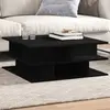 Image de vidaXL Table basse noir 70x70x29 cm bois d'ingénierie