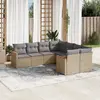 Image de vidaXL Salon de jardin avec coussins 8pcs mélange beige résine tressée