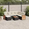 Image de vidaXL Salon de jardin 8 pcs avec coussins noir résine tressée