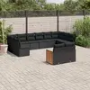 Image de vidaXL Salon de jardin 12 pcs avec coussins noir résine tressée
