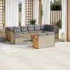Image de vidaXL Salon de jardin avec coussins 13 pcs beige résine tressée