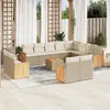 Image de vidaXL Salon de jardin avec coussins 13 pcs beige résine tressée