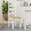 Image de vidaXL Chaises à manger lot de 2 Corona blanc bois massif de pin