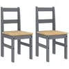 Image de vidaXL Eetkamerstoelen 2 st PANAMA 40x46x90 cm grenenhout grijs