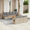Image de vidaXL Salon de jardin 11 pcs avec coussins beige résine tressée