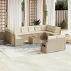 Image de vidaXL Salon de jardin avec coussins 13 pcs beige résine tressée
