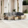 Image de vidaXL Salon de jardin avec coussins 8 pcs beige résine tressée