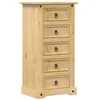 Image de vidaXL Table de chevet Corona 53x39x103 cm bois de pin massif
