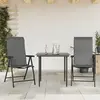 Image de vidaXL Chaises pliables de jardin lot de 2 gris résine tressée
