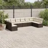 Image de vidaXL Salon de jardin 10 pcs avec coussins marron résine tressée