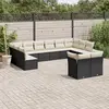 Image de vidaXL Salon de jardin 12 pcs avec coussins noir résine tressée