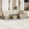 Image de vidaXL Salon de jardin avec coussins 10 pcs beige résine tressée