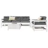 Image de vidaXL Salon de jardin 6 pcs blanc bois de pin massif