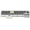 Image de vidaXL Salon de jardin 7 pcs blanc bois de pin massif