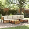 Image de vidaXL Salon de jardin avec coussins 6 pcs bois d'acacia solide