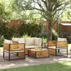 Image de vidaXL Salon de jardin avec coussins 5 pcs Bois d'acacia solide