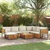 Image de vidaXL Salon de jardin avec coussins 8 pcs bois massif d'acacia