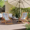 Image de vidaXL Chaises de plage pliables lot de 2 multicolore tissu