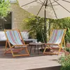 Image de vidaXL Chaises de plage pliables lot de 2 multicolore tissu