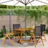 Image de vidaXL Chaises inclinables de jardin lot de 4 noir rotin bois massif