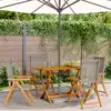 Image de vidaXL Chaises inclinables de jardin lot de 4 gris rotin bois massif