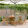 Image de vidaXL Chaises inclinables de jardin lot de 6 gris rotin bois massif
