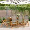 Image de vidaXL Chaises inclinables de jardin lot de 8 gris rotin bois massif