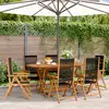 Image de vidaXL Chaises inclinables de jardin lot de 6 noir bois massif acacia