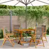 Image de vidaXL Chaises inclinables de jardin lot de 4 gris bois massif acacia