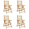 Image de vidaXL Fauteuils pliants inclinables, lot de 4,