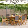Image de vidaXL Chaises inclinables de jardin lot de 6 tissu et bois massif