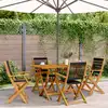 Image de vidaXL Chaises de jardin pliantes lot de 4 noir bois d'acacia massif