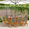 Image de vidaXL Chaises de jardin pliables lot de 8 gris bois d'acacia massif