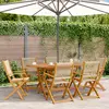 Image de vidaXL Chaises de jardin pliantes lot de 6 beige bois d'acacia massif