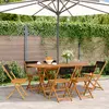 Image de vidaXL Chaises de jardin pliantes lot de 6 noir bois d'acacia massif